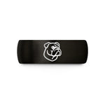 personalized presents for him – black & gold tungsten bulldog wedding band
