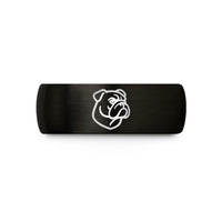 personalized presents for him – black tungsten bulldog wedding band