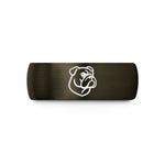 best presents for husband – gunmetal & rose gold tungsten bulldog wedding band