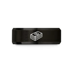 best presents for him – black tungsten cash stack wedding band