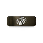 unique presents for him – gunmetal & black tungsten cash stack wedding band