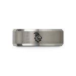 best presents for him – black & gray tungsten glacier mountain goat wedding band