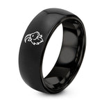 Unique Birthday Gifts for Men – black tungsten glacier mountain goat ring