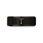 unique presents for him – black tungsten halligan bar wedding band