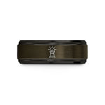 birthday present for her – gunmetal & black tungsten airport beacon wedding band