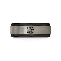 special presents for ladies – black & gray tungsten eagle wedding band