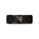 birthday band for her – black tungsten combination square wedding band