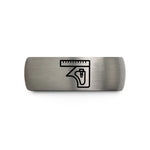 personalized rings for her – gunmetal & grey tungsten combination square wedding band