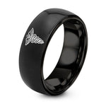 Unique Birthday Gifts for Women Friends – black tungsten pa c caduceus ring