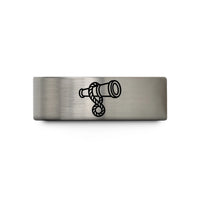 unique presents for friends – black & blue & grey tungsten spyglass telescope rope wedding band