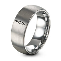 Unique Dad Birthday Gifts – grey tungsten 35mm audio jack ring