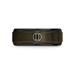 engraved rings for couples – gunmetal & black tungsten tricolor flag wedding band