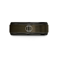 engraved rings for couples – gunmetal & black tungsten tricolor flag wedding band