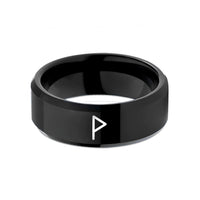 unisex tungsten wedding band – black tungsten wunjo wedding band