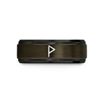unisex tungsten wedding band – gunmetal & black tungsten wunjo wedding band