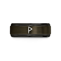 unisex tungsten wedding band – gunmetal & black tungsten wunjo wedding band