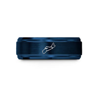 tungsten men's wedding band – blue tungsten nova scotia wedding band