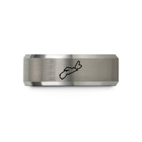 couples matching wedding bands – gray tungsten nova scotia wedding band