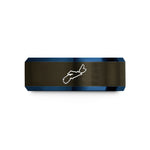 tungsten men's wedding band – gunmetal & blue tungsten nova scotia wedding band