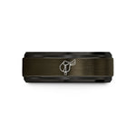 presents for him tungsten – gunmetal & black tungsten saddle wedding band