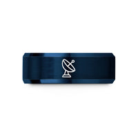 special presents for ladies – blue tungsten satellite dish wedding band