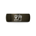 custom present ideas female – gunmetal & black tungsten sewing machine wedding band