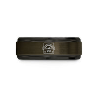 special presents for women – gunmetal & black tungsten vu meter wedding band