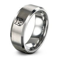 swatch color sample for White Cat Icon ring style 13