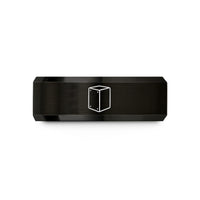 unique couple accessories – black tungsten cajon wedding band
