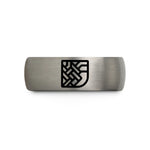 unique dad birthday ideas – blue & silver tungsten basket weave icon wedding band