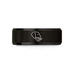 unique presents for him – black tungsten elephant wedding band