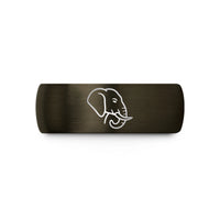 birthday presents for men – gunmetal & black tungsten elephant wedding band