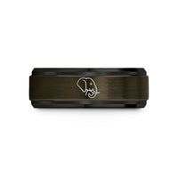 birthday presents for men – gunmetal & black tungsten elephant wedding band