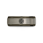 personalized dad birthday presents – gunmetal & gold & silver tungsten gold wedding band