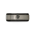 personalized dad birthday presents – black & gray tungsten hand grip wedding band