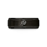 dad birthday present rings – black tungsten hand grip wedding band