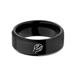 cool presents for fathers – black tungsten hand grip wedding band