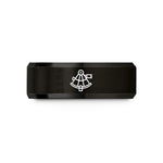 present ideas for father – black tungsten sextant wedding band