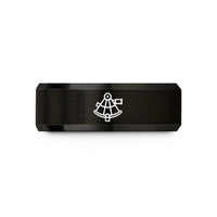present ideas for father – black tungsten sextant wedding band