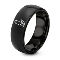Unique Gifts for Grandma – black tungsten steam whistle ring
