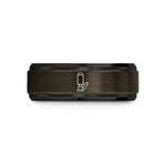 thoughtful presents for grandma – gunmetal & black tungsten steam whistle wedding band