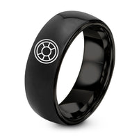 Unique Gifts For Her – black tungsten circle cookie cutter ring