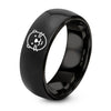 Otter – Tungsten Wedding Band, 8 mm, Black Comfort-Fit Unisex