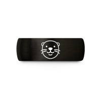personalized jewelry for her – black tungsten otter wedding band