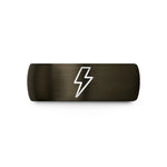 special presents for him – gunmetal & black tungsten lightning bolt wedding band