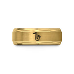 custom engraved rings men – gold tungsten saxophone wedding band