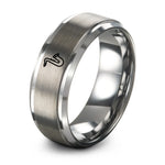 gray tungsten saxophone ring