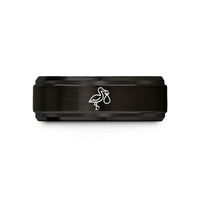 unique anniversary presents him – black tungsten stork bundle wedding band