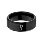 stylish rings for everyone – black tungsten keyring wedding band