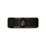 unique presents for husband – black tungsten bass headstock wedding band